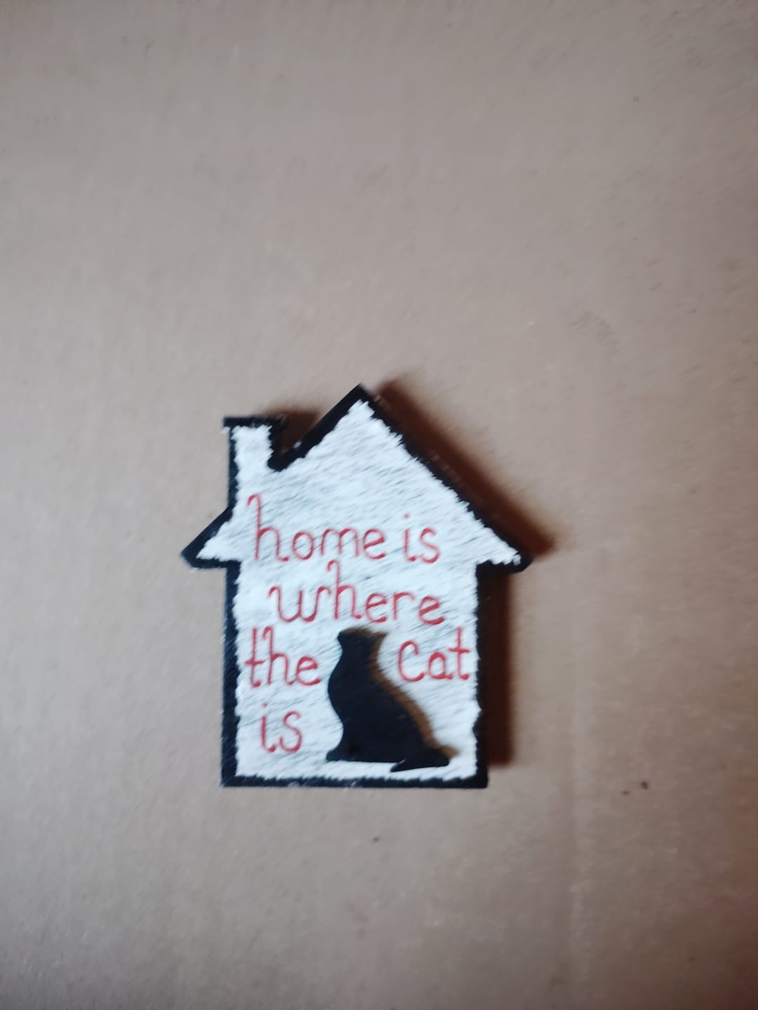 Customer photo review of Unfinished Wood House Shape - Craft - up to 46" DIY