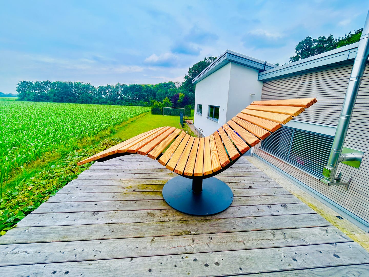 Customer photo review of MEBE Wave Lounge - drehbare Gartenliege für 2 Personen