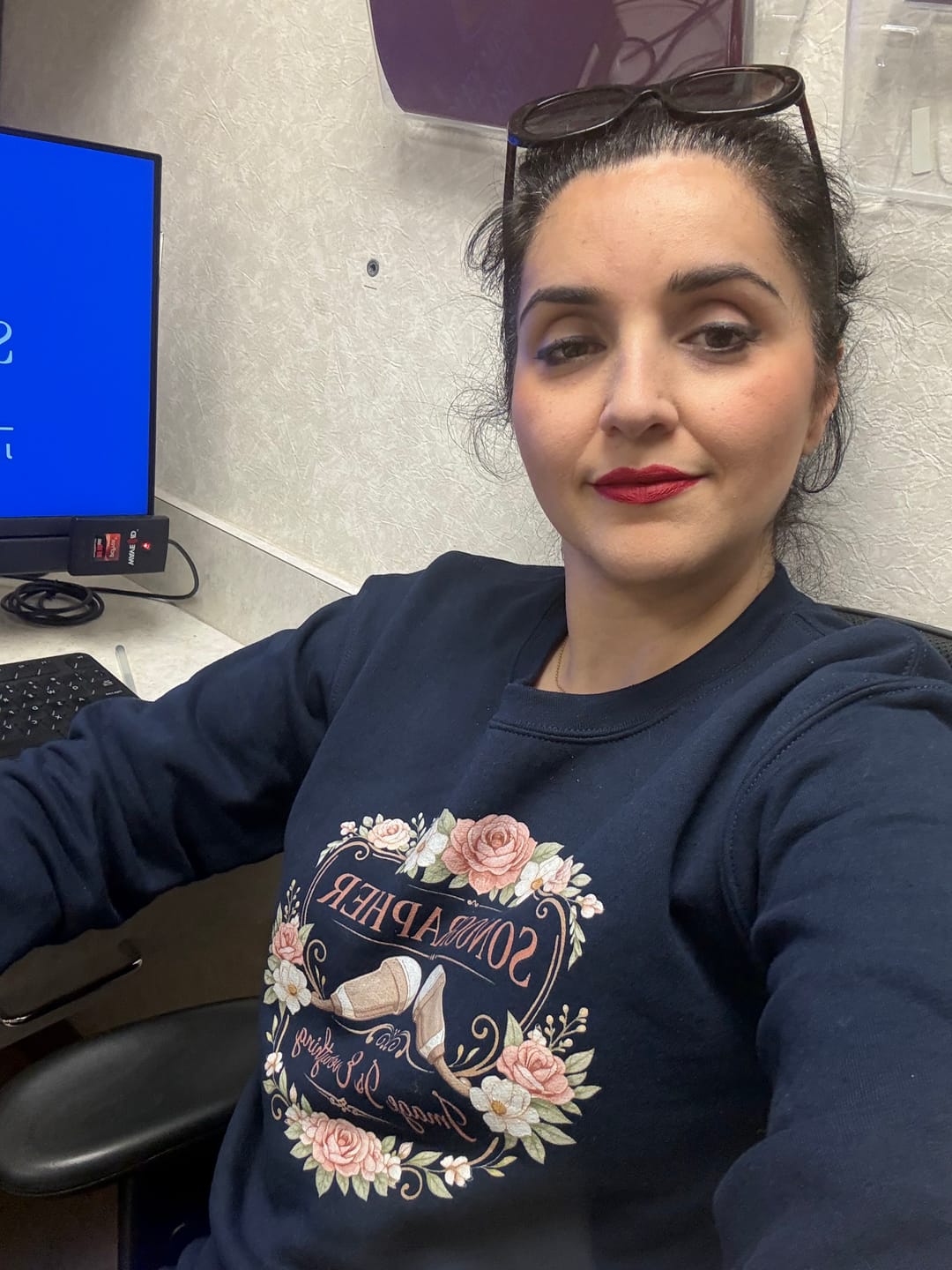 Customer photo review of Image Is Everything Boutique Crest Sweatshirt