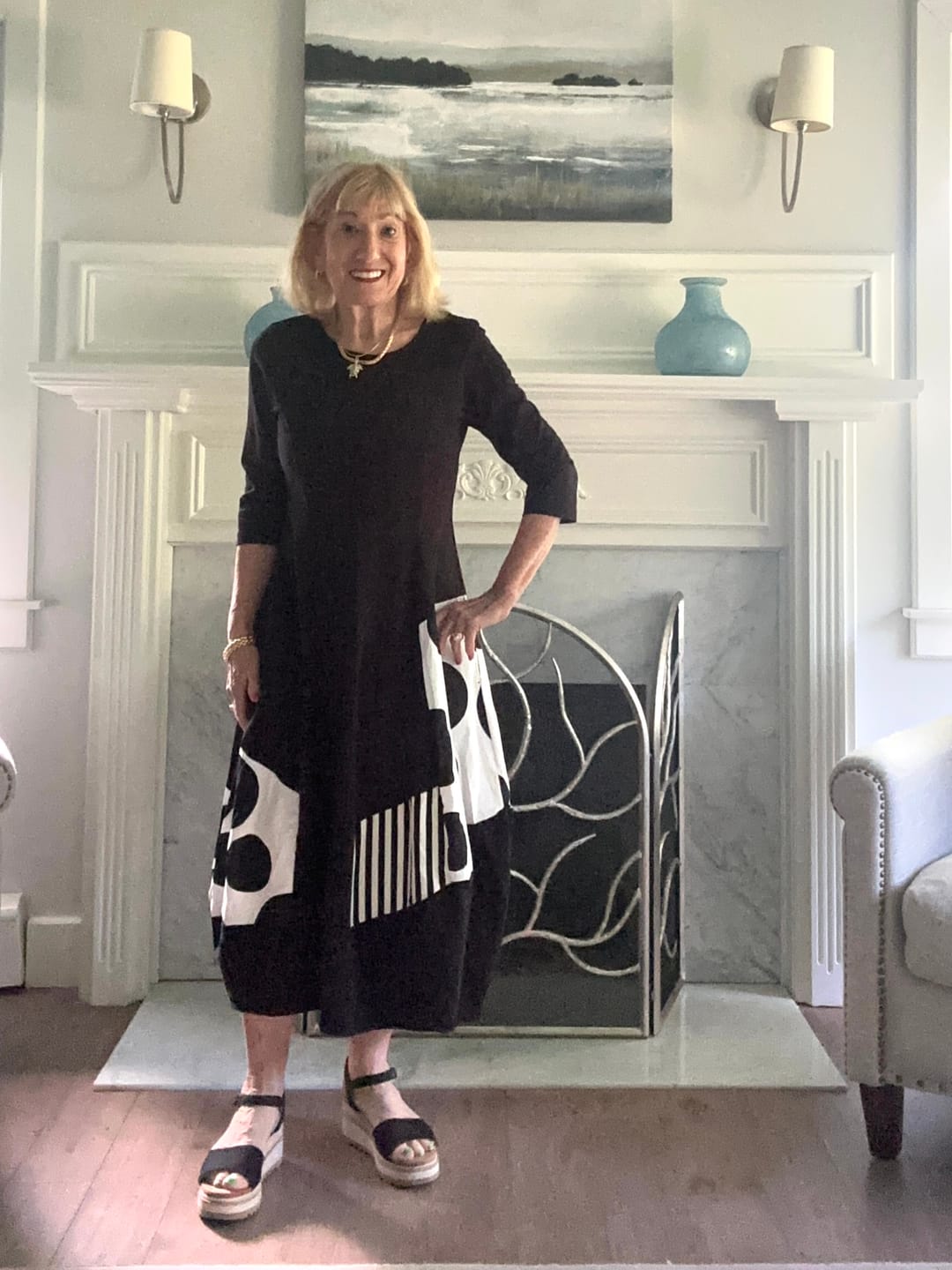Customer photo review of Urban Broadway Cocoon Dress, Mono