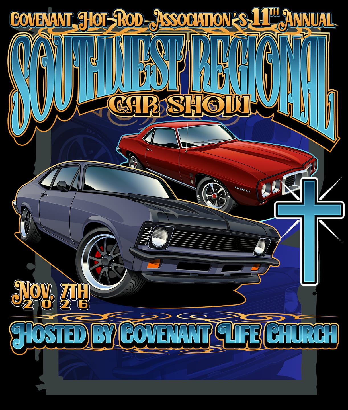Customer photo review of Special Order - Shirt Design with Two Custom Drawing Style Cars