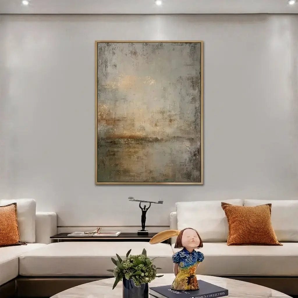 Customer photo review of Gold Leaf Misty Abstract Painting
