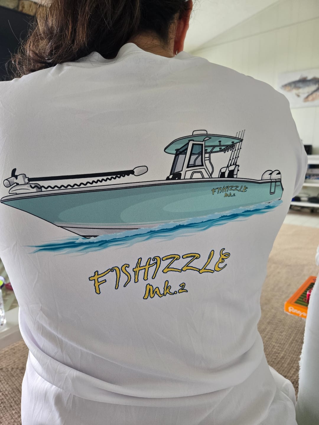 Customer photo review of Custom Digital Boat Artwork