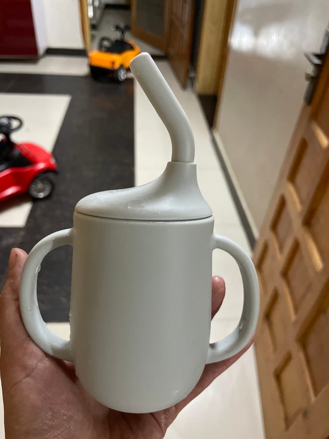 Customer photo review of Silicone Straw Cup with straw cleaner