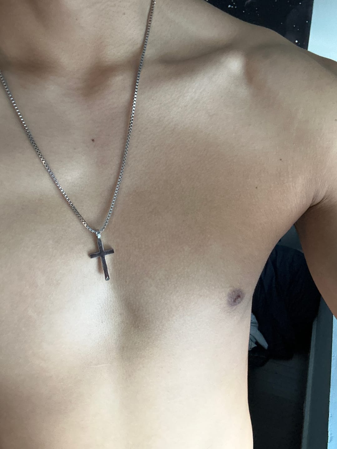 Customer photo review of Classic Cross Necklace Duo