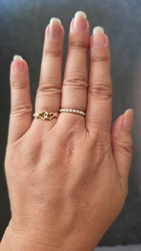 Customer photo review of Twin Hearts - Black Hills Gold Ladies Ring