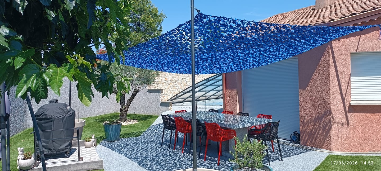 Customer photo review of Filet de camouflage renforcé bleu