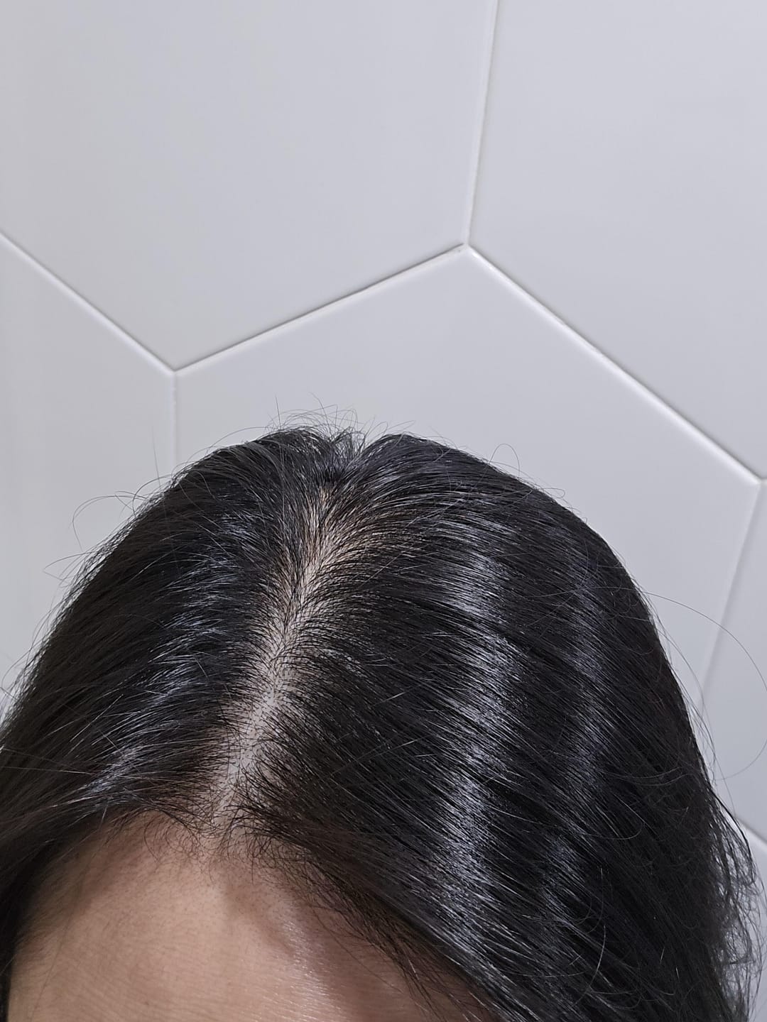 Customer photo review of GDS Hair Dye Shampoo — Grey Coverage in 3 Minutes