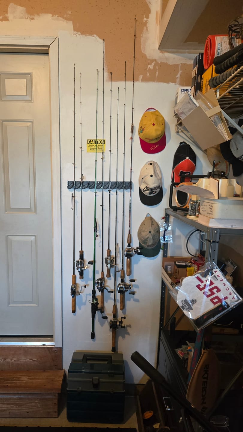 Customer photo review of Beyond Fishing GripLock Vertical Fishing Rod Rack