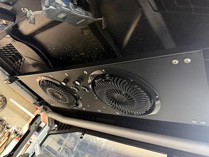 Customer photo review of UTV Roof Fan with lights for Polaris /Defender /UForce 57-41 Inch Roof Width