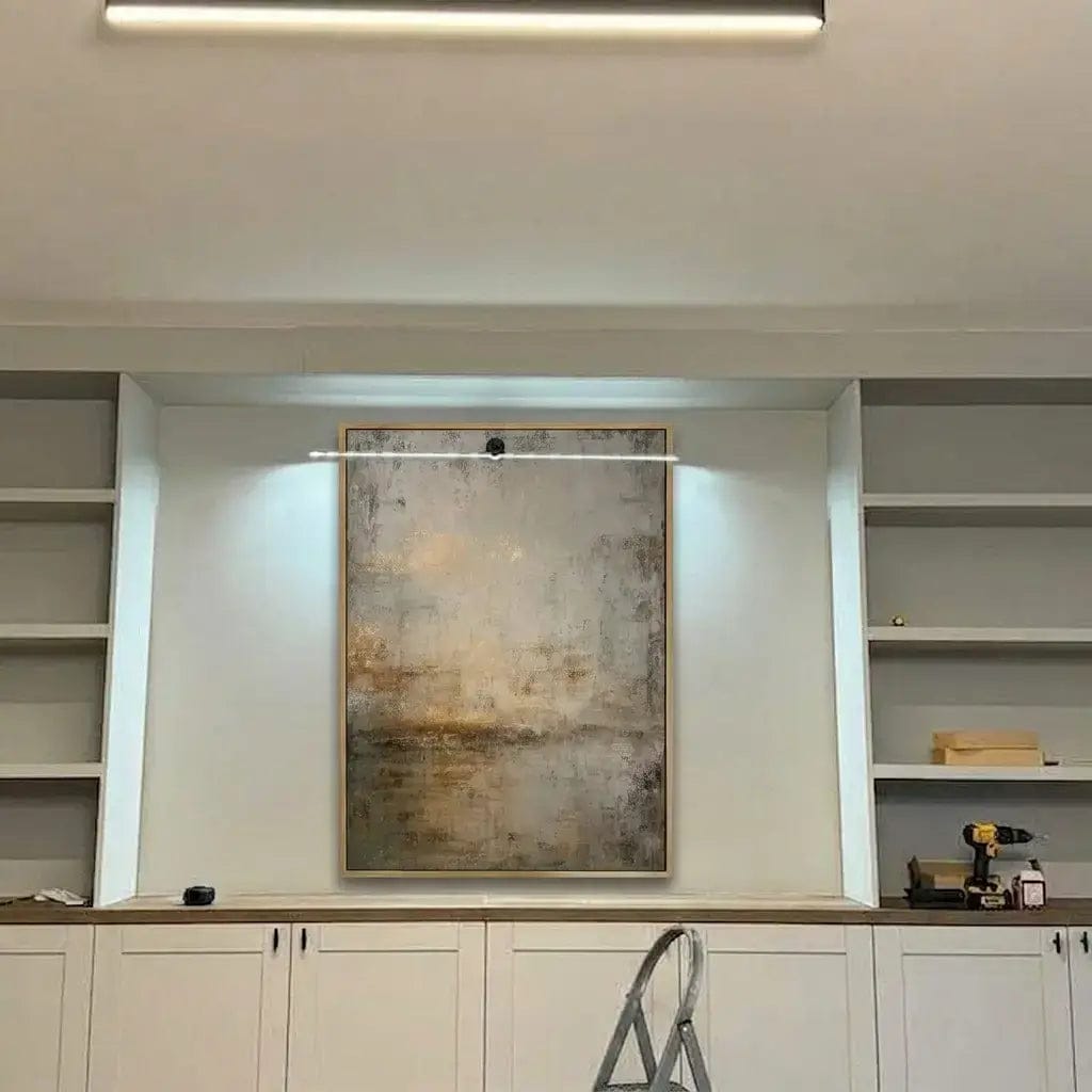 Customer photo review of Gold Leaf Misty Abstract Painting