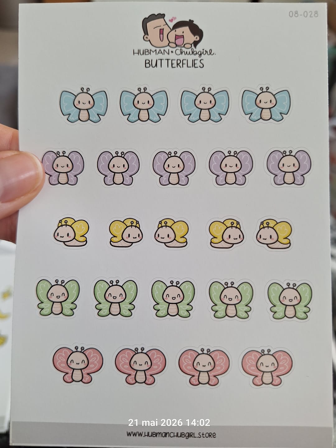 Customer photo review of Butterflies Planner Stickers