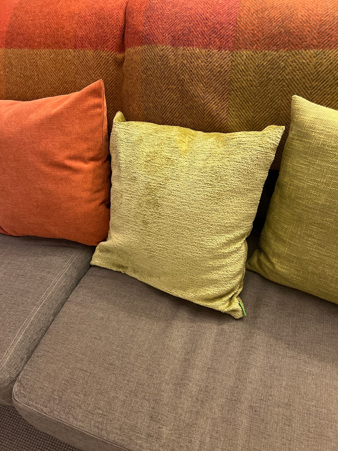 Customer photo review of Chartreuse Plush - Cushion Cover - 45cm x 45cm