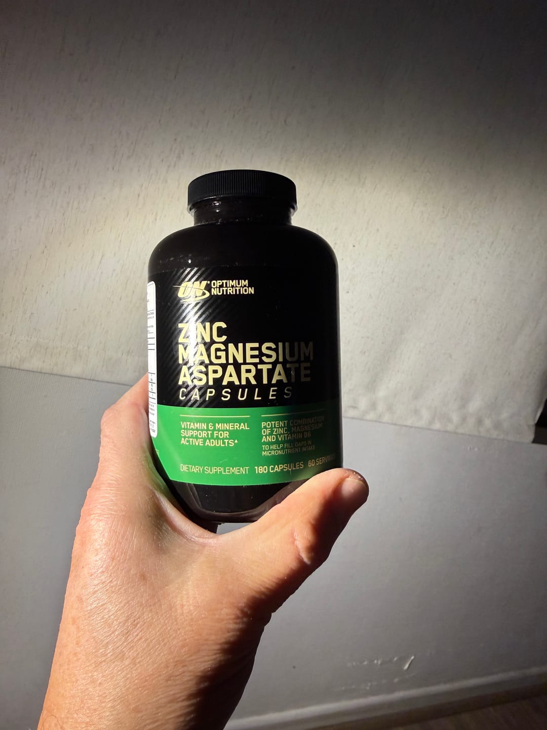 Customer photo review of ZMA 180 cápsulas – Optimum Nutrition