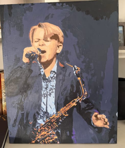Customer photo review of Custom Paint By Numbers - Personalized Portraits Art