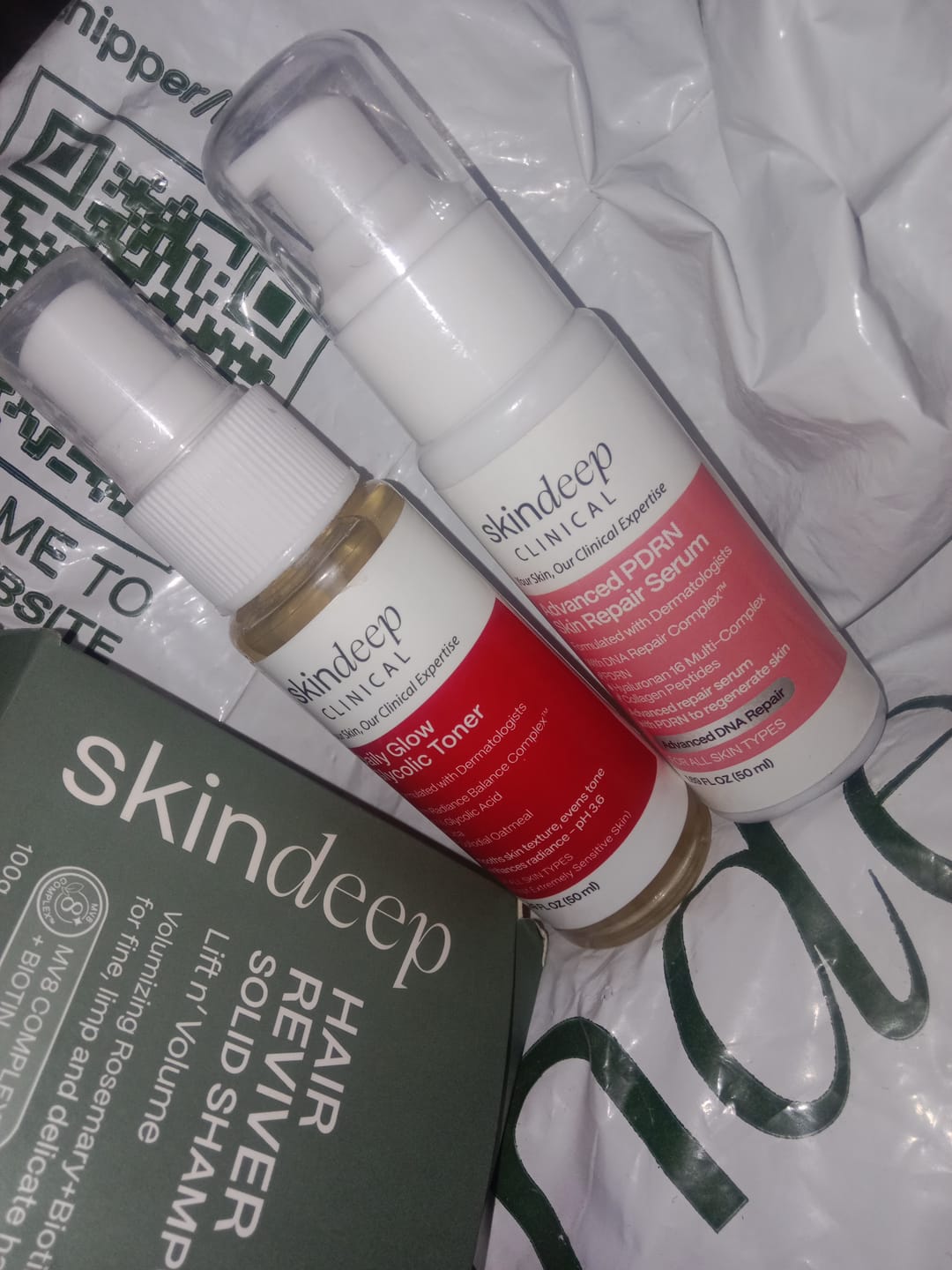 Customer photo review of Advanced PDRN Skin Repair Serum