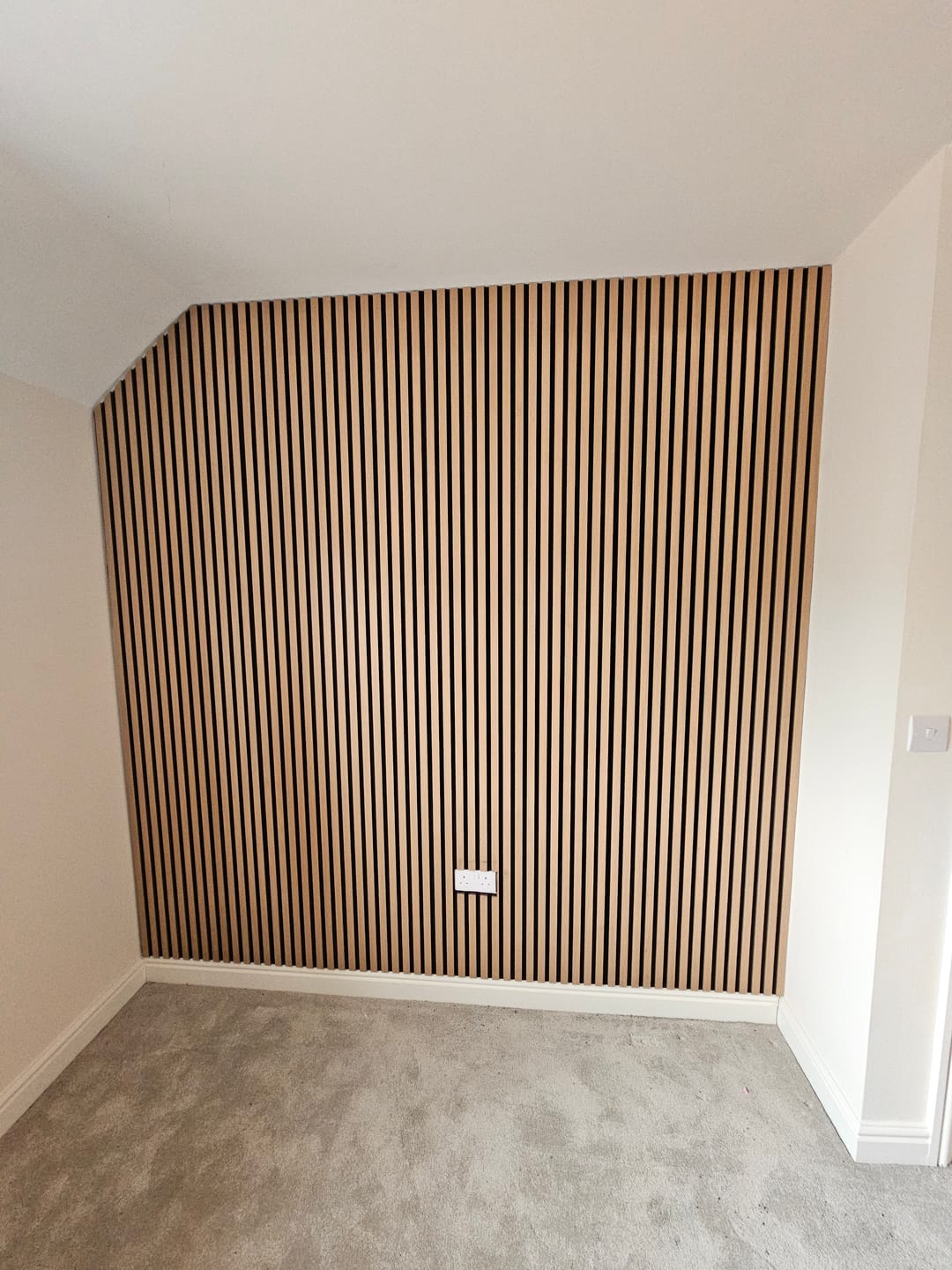 Customer photo review of Premium Acoustic Slatted Wall Panel (Multiple Colours)