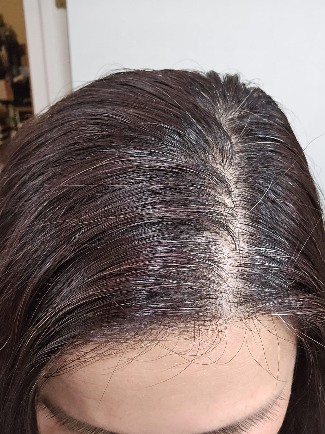 Customer photo review of GDS Hair Dye Shampoo — Grey Coverage in 3 Minutes