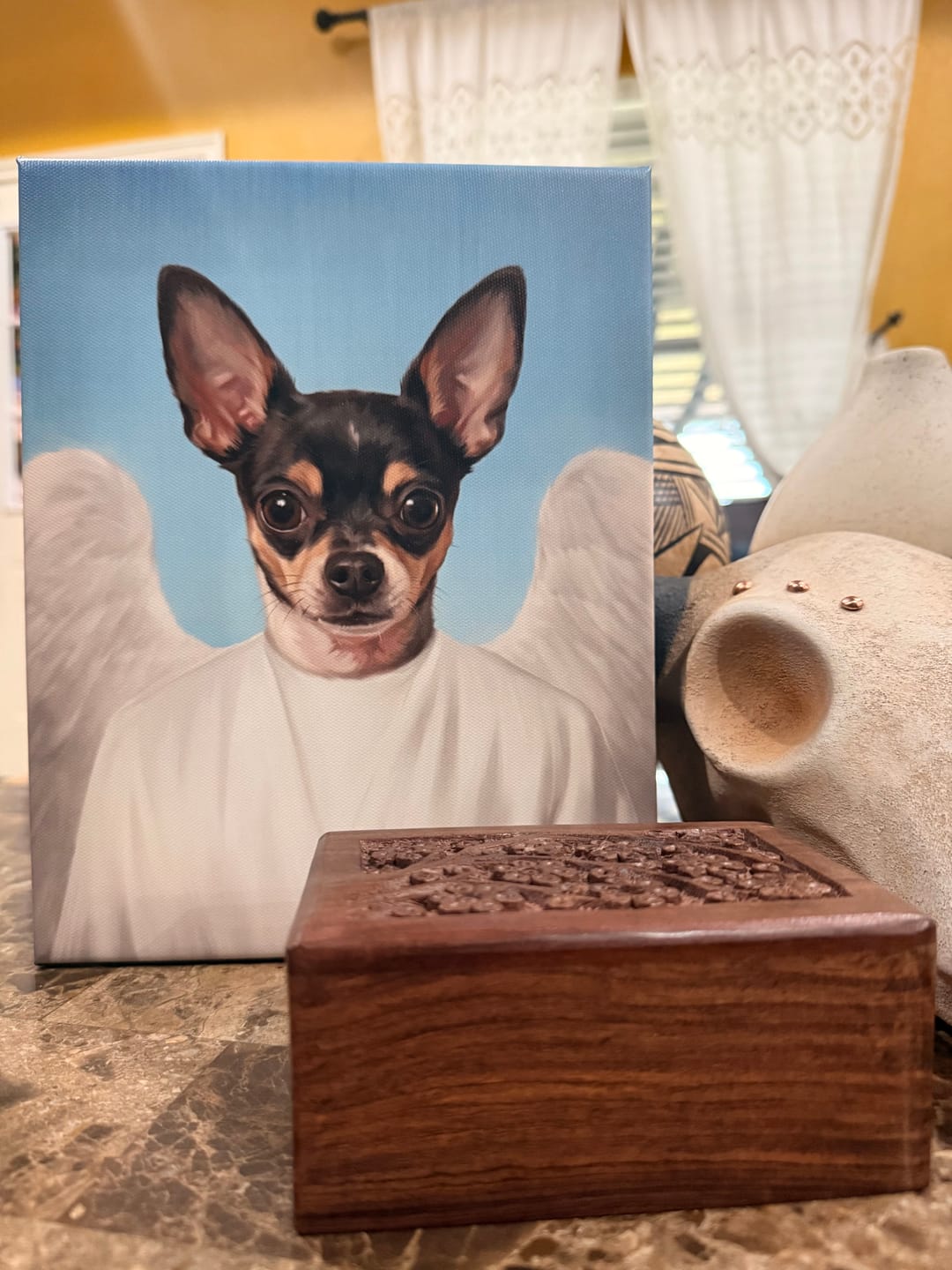 Customer photo review of The Angel - Custom Pet Canvas