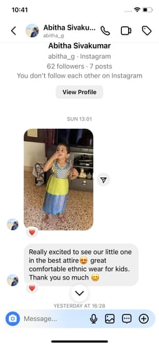 The Nesavu customer review from Abitha Sivakumar