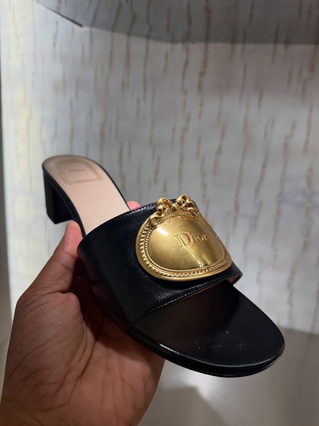 Customer photo review of Dior 2026 Médaillon Buckle Sandal Lambskin