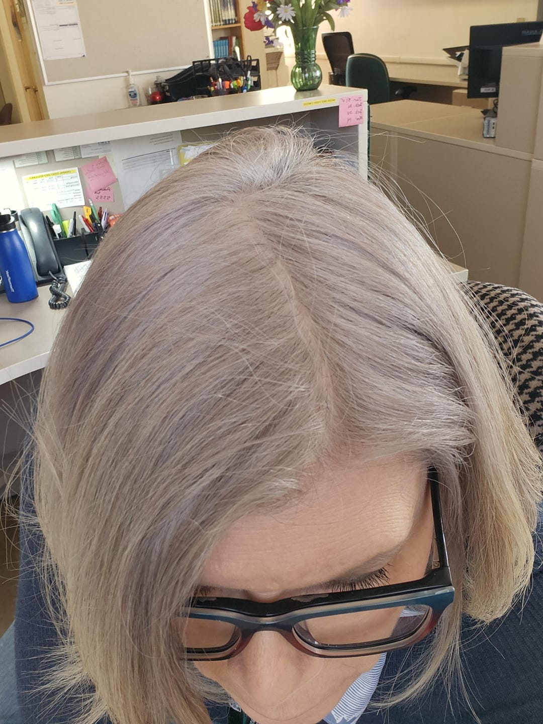 Customer photo review of GDS Hair Dye Shampoo — Grey Coverage in 3 Minutes