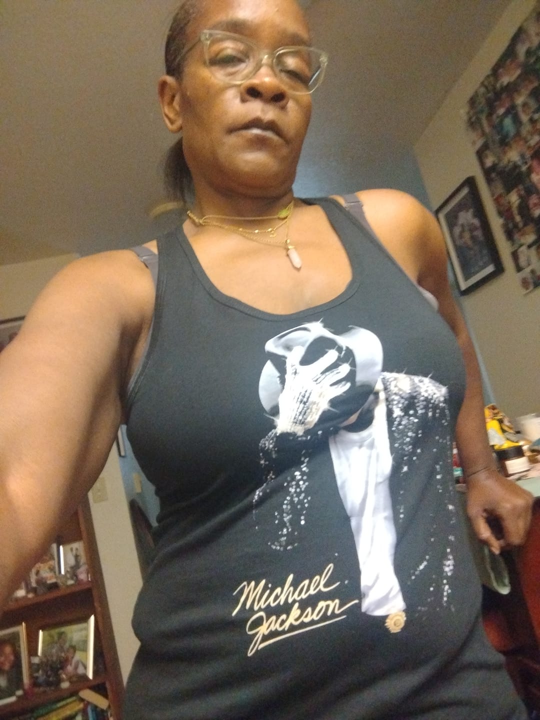 Customer photo review of Michael Tank (Screen Print Only)
