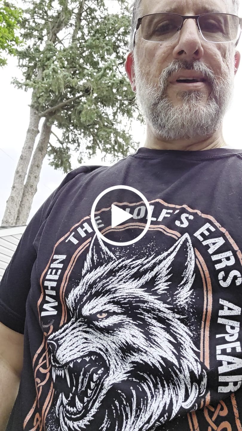 Customer video review of When The Wolf's Ears Appear Black Tee
