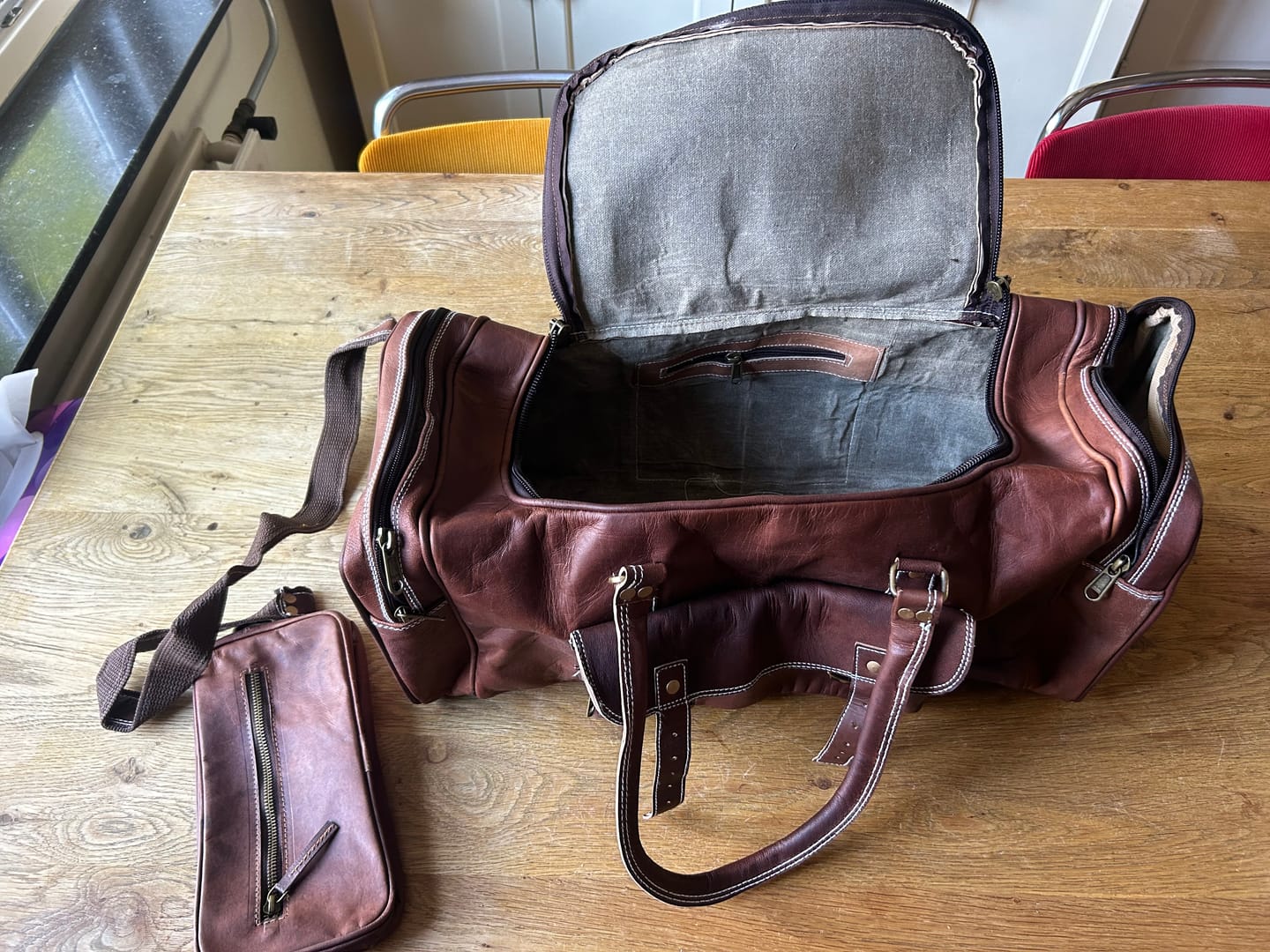 Customer photo review of Traveler Weekender Duffle Bag + FREE Toiletry Bag