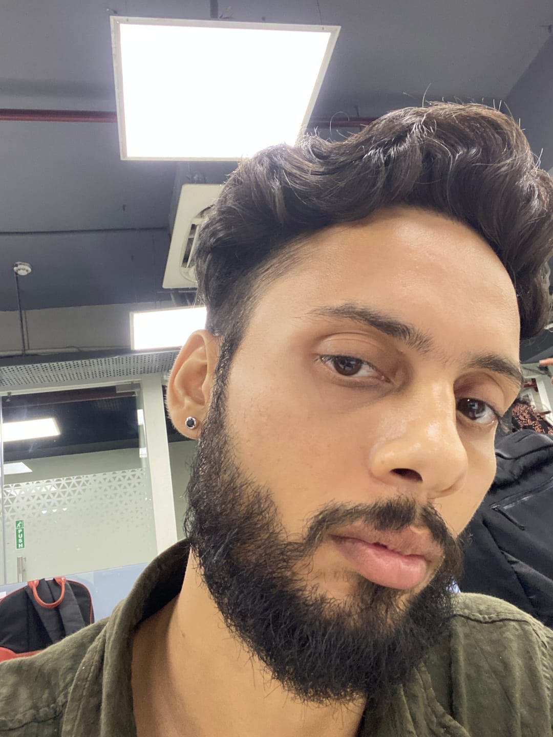 Customer photo review of Silver Midnight Dot Stud For Him
