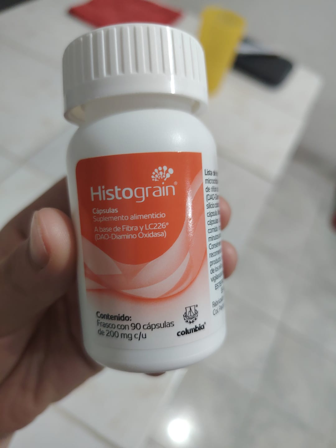 Customer photo review of Histograin - 90 Cápsulas - Enzima DAO