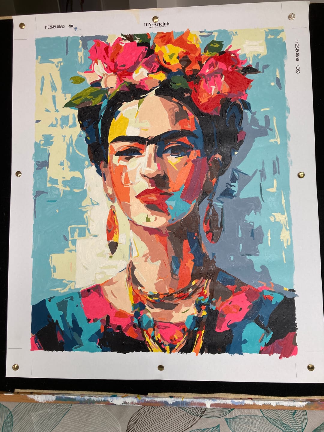 Customer photo review of Expressive Frida | Paint by Number