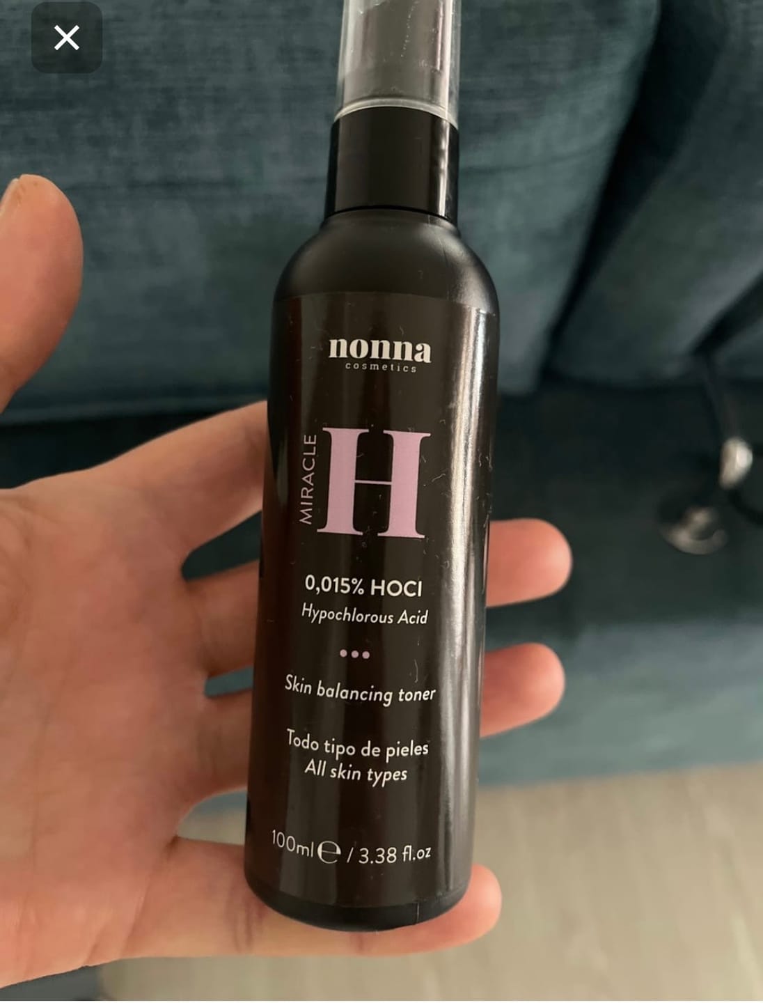 Customer photo review of MIRACLE H -  ÁCIDO HIPOCLOROSO - TÓNICO ANTIBACTERIANO Y ANTIINFLAMATORIO