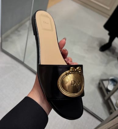 Customer photo review of Dior 2026 Médaillon Buckle Sandal Lambskin