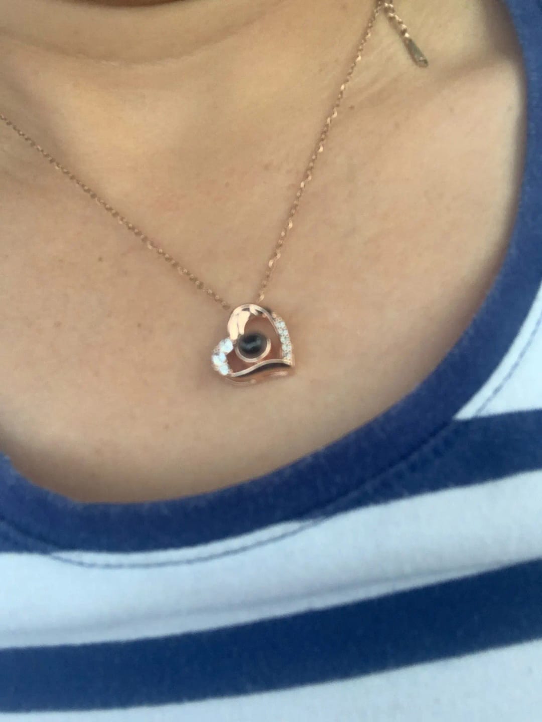 Customer photo review of Halo Projection Necklace