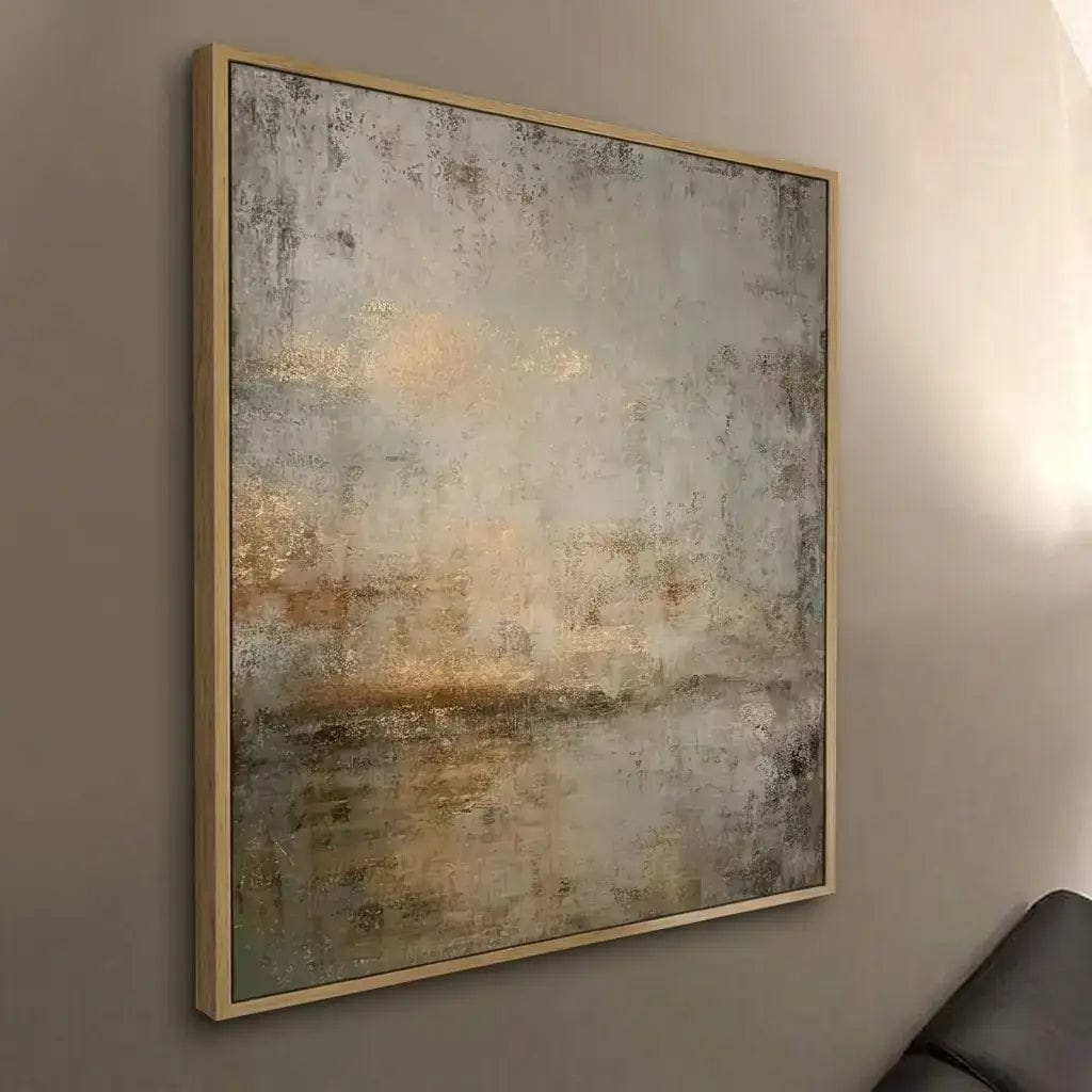Customer photo review of Gold Leaf Misty Abstract Painting