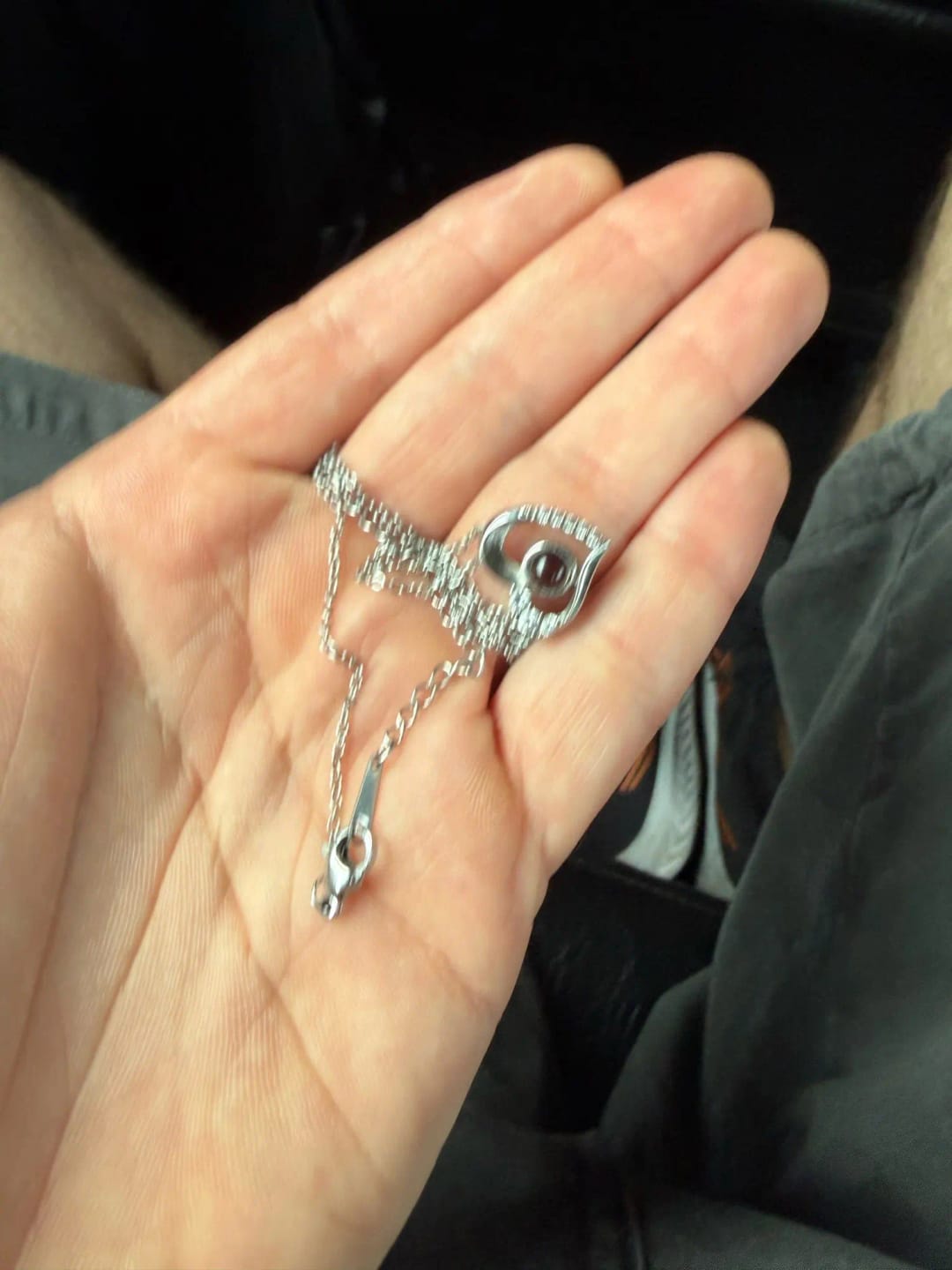 Customer photo review of Heart Projection Necklace
