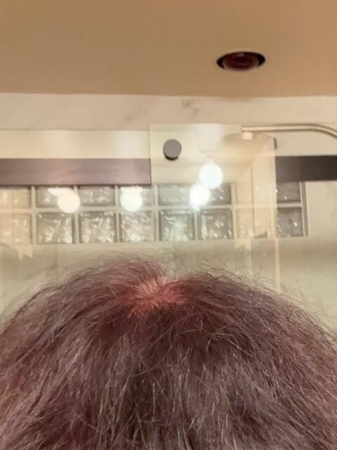 Customer photo review of GDS Hair Dye Shampoo — Grey Coverage in 3 Minutes