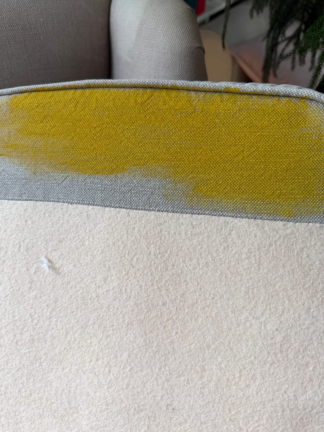 Customer photo review of Fabric Paint -- Mustard Yellow