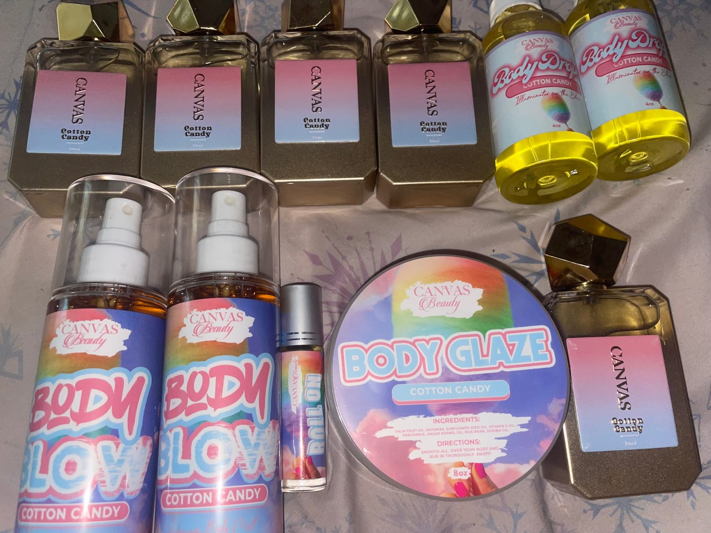 Customer photo review of (NEW) BODY GLAZE: COTTON CANDY