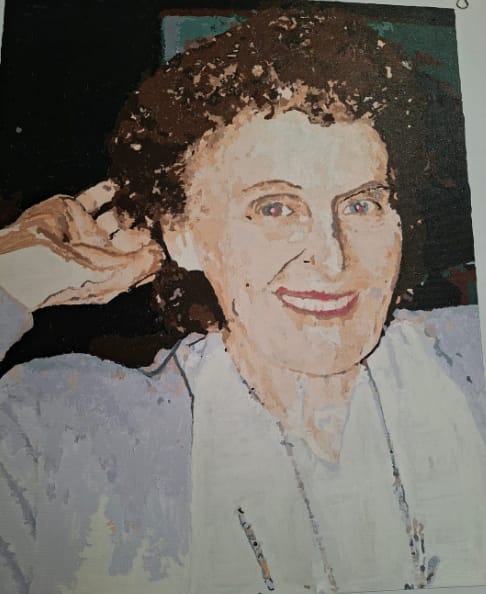 Customer photo review of Custom Paint By Numbers - Personalized Portraits Art