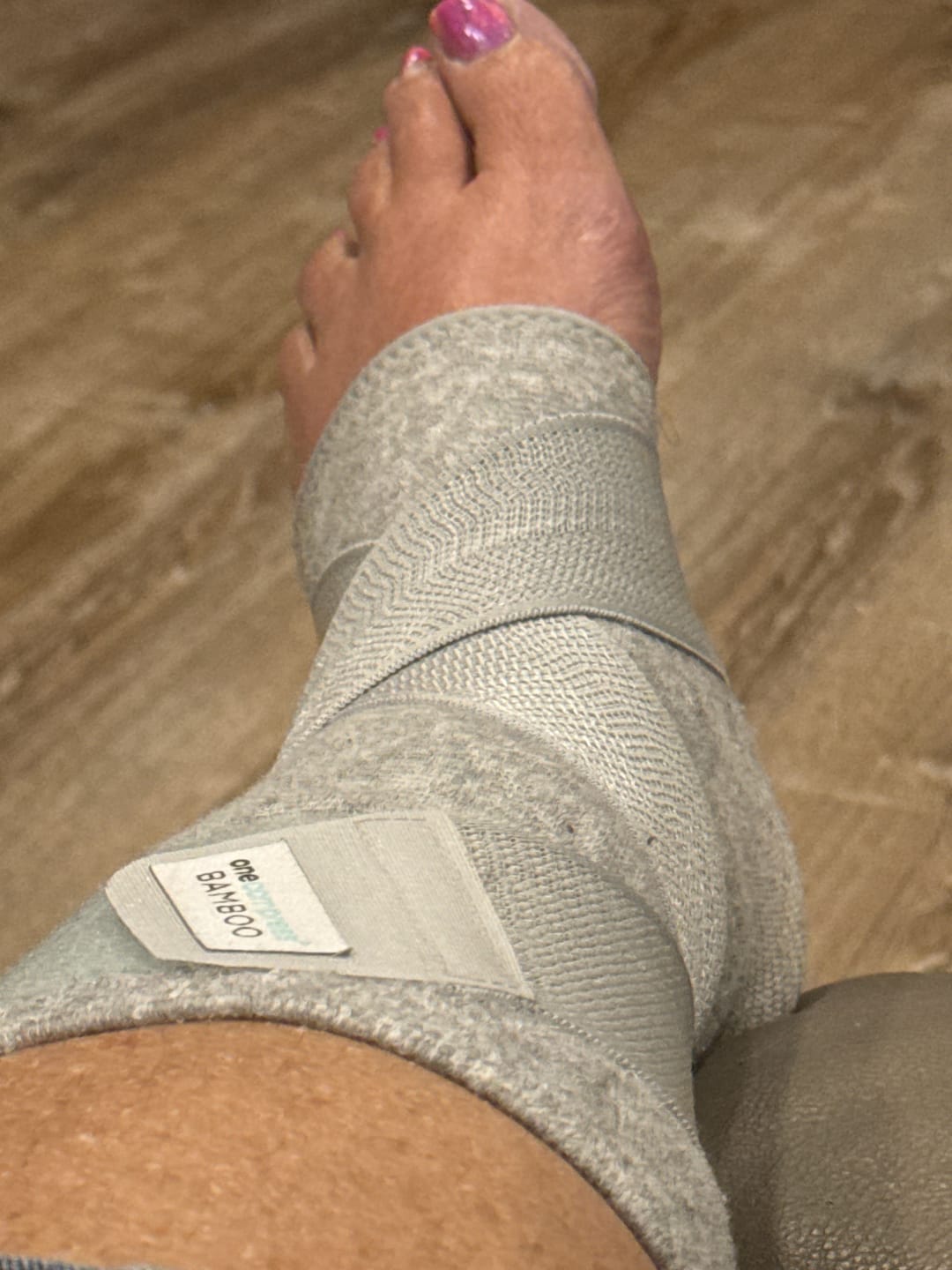 Customer photo review of Premium Bamboo Ankle Support