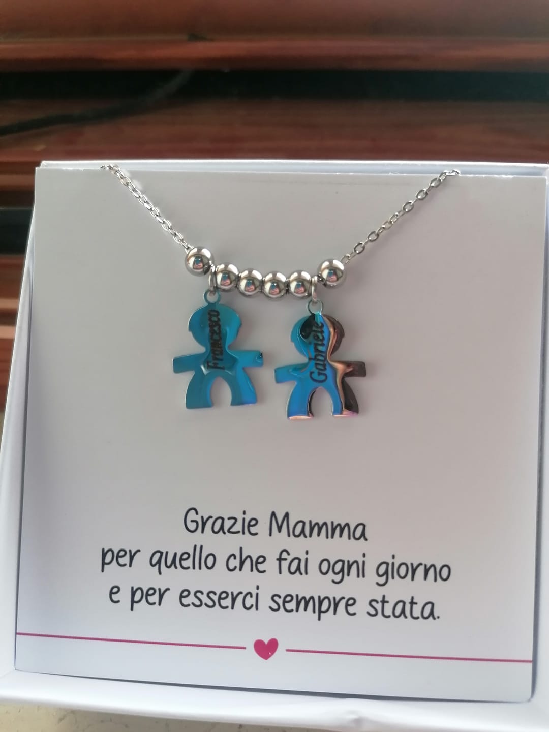 Customer photo review of Collana con bambini - I Miei Tesori