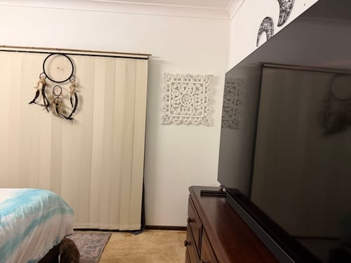 Customer photo review of Agnes Carved Wooden Wall Art