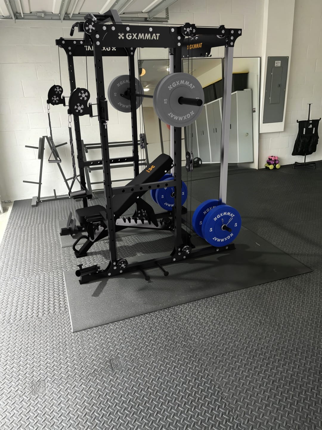 Customer photo review of GXMMAT X6 Power Rack + Weight Bench + Barbell Package