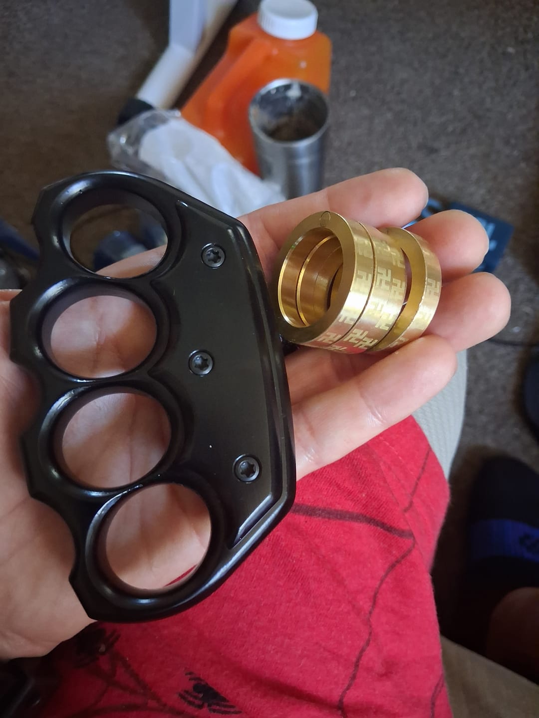 Customer photo review of Transformable  Brass Knuckles Ring - Zinc Alloy or Stainless Stee
