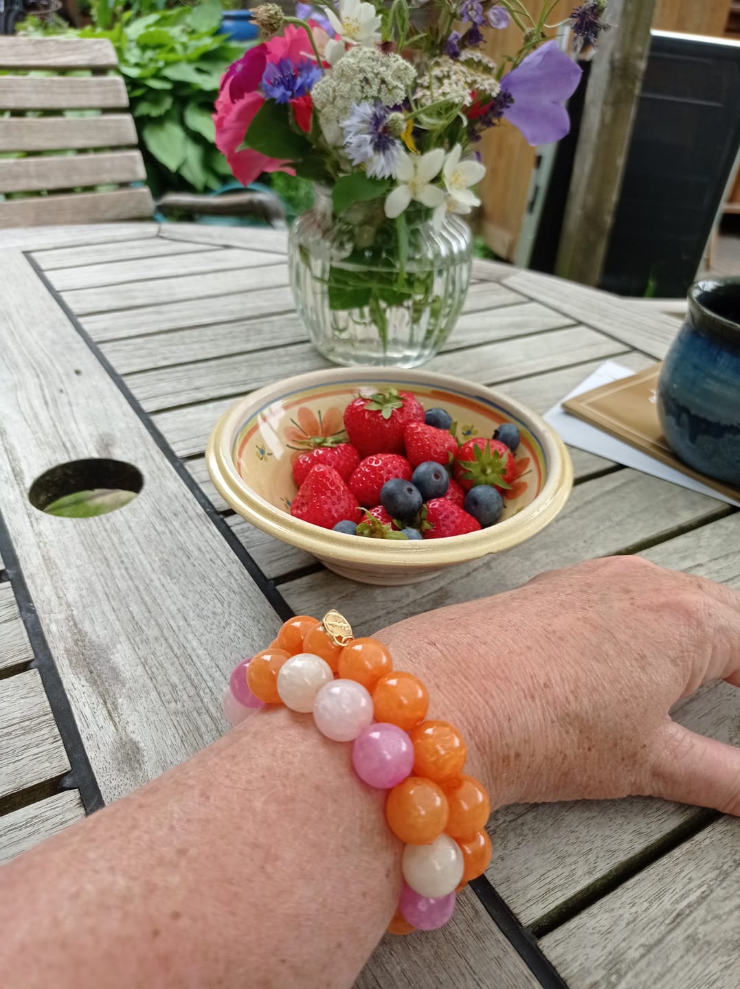Customer photo review of Classico Perlenarmband Lucida in Orange