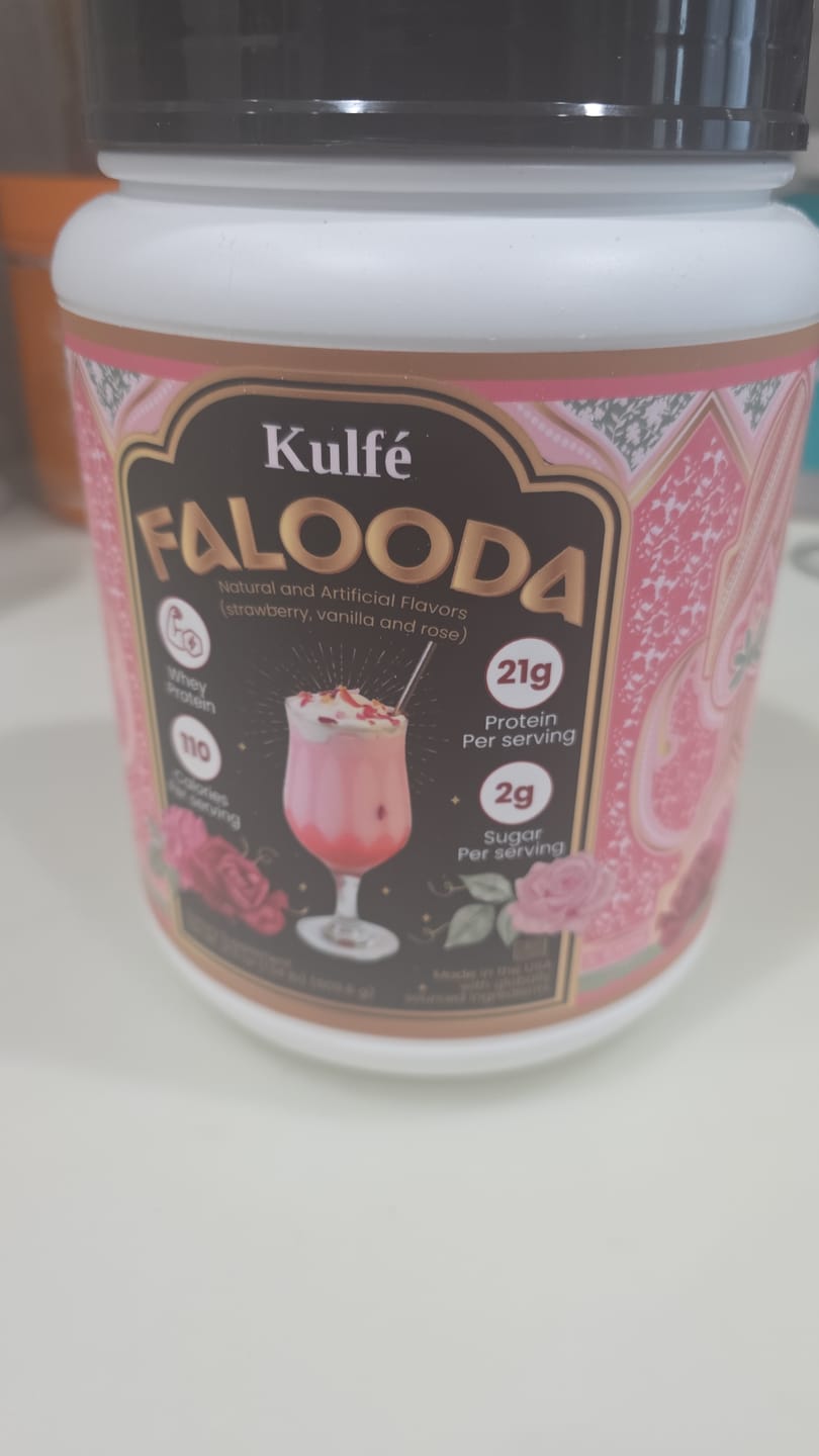 Customer photo review of Falooda Whey Protein Powder