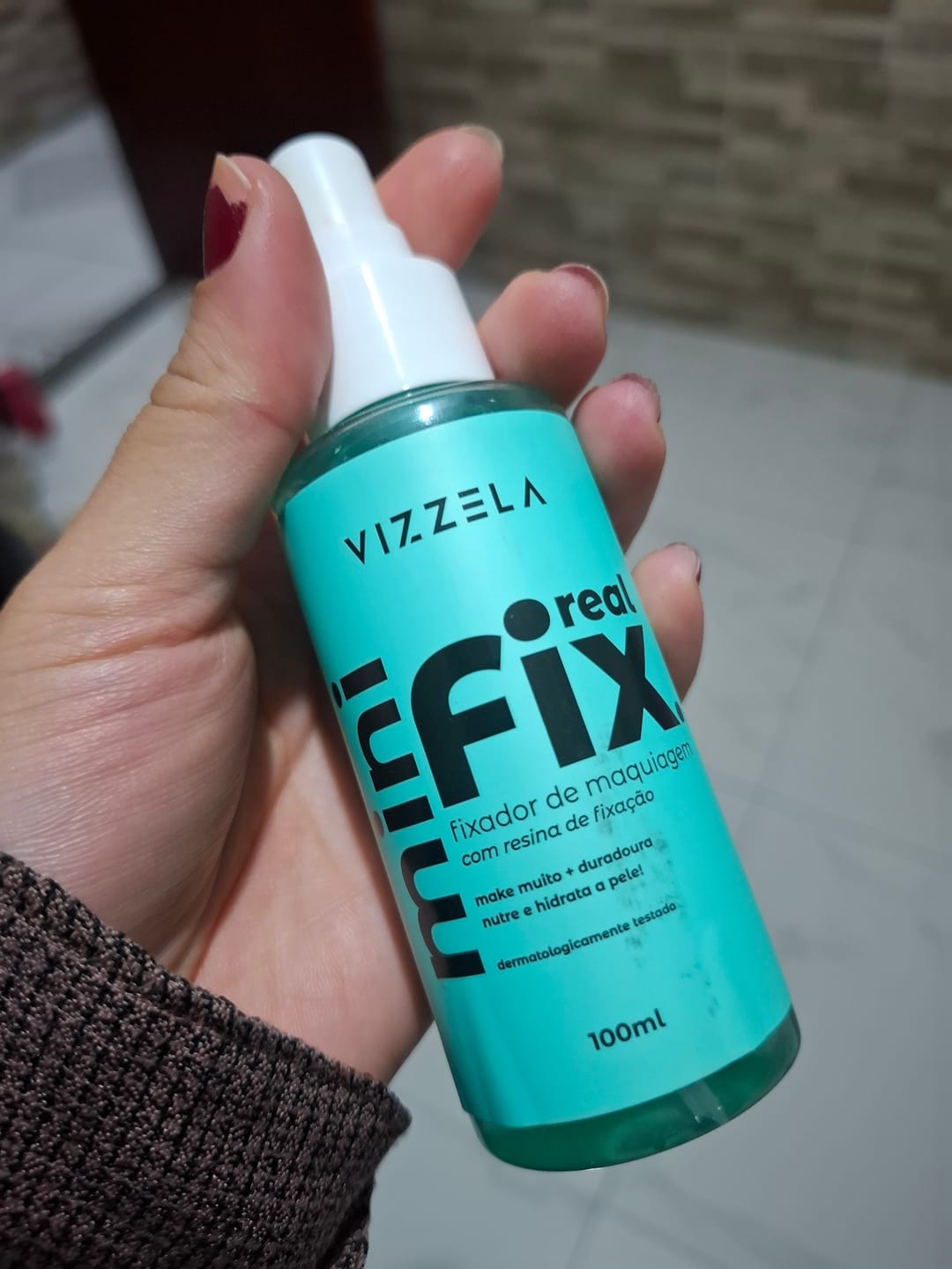 Customer photo review of Mini Fixador De Maquiagem Real Fix