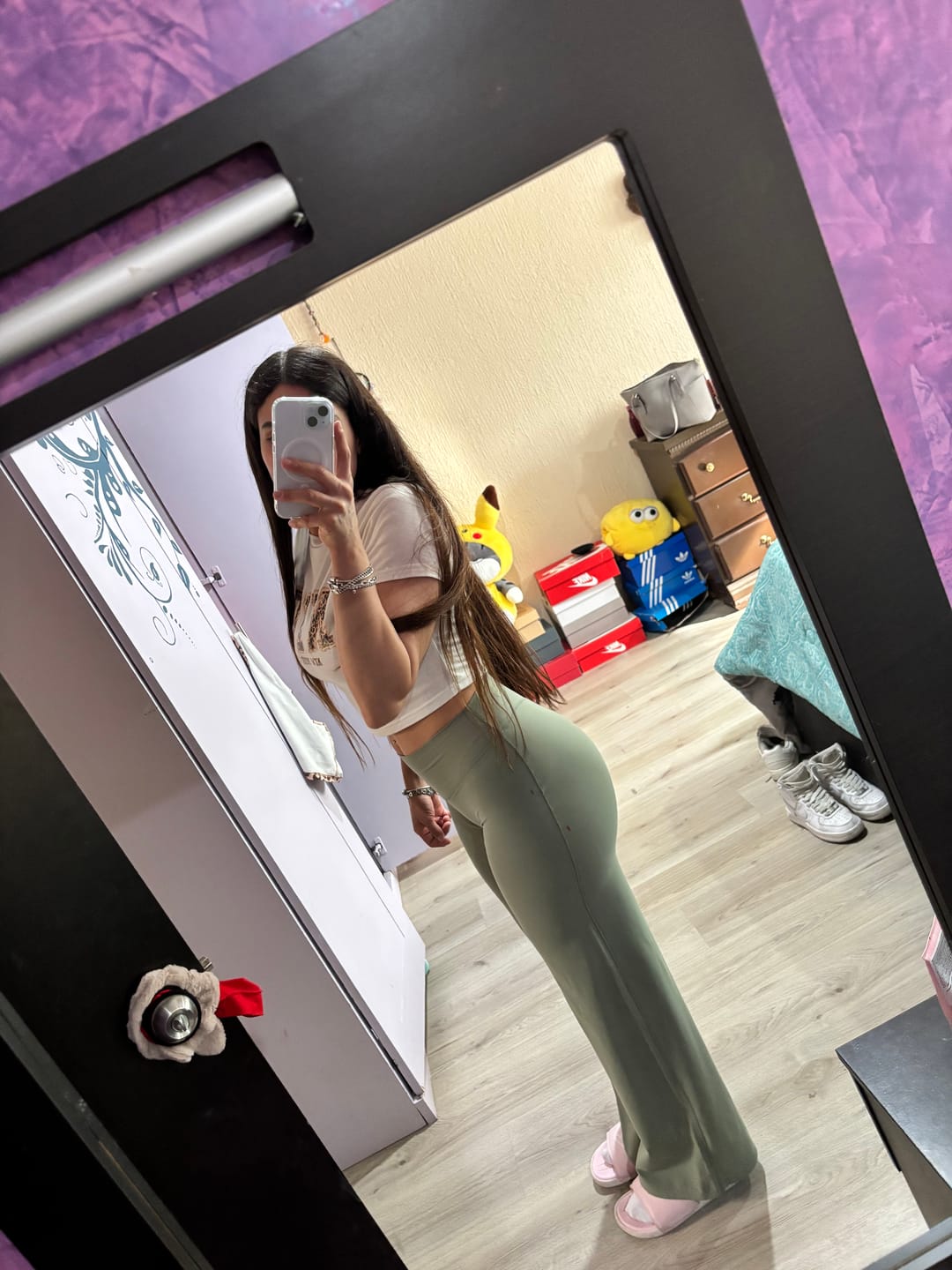 Customer photo review of W2289 - Kove Wide Leg Flare Leggings (Short)